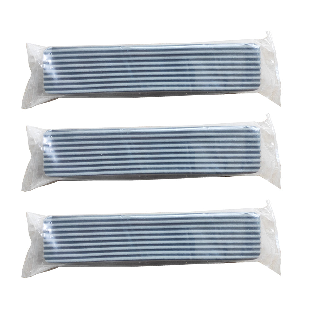 Self-squeeze mini mop replacement pads, three blue-and-gray striped strips