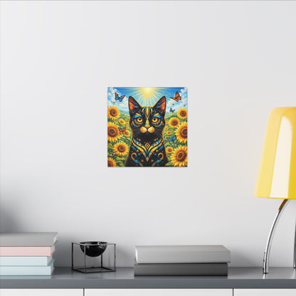 Sunflower Cat Canvas