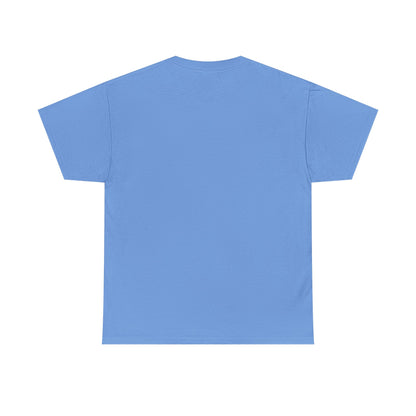 Light blue vintage T-shirt, plain back view with crew neck and short sleeves