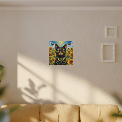 Sunflower Cat Canvas