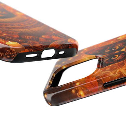 Cozy Autumn Cat Tough Phone Case — Cat in Sweater Fall Phone Cover
