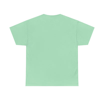 Mint green vintage T-shirt, plain back view with crew neck and short sleeves