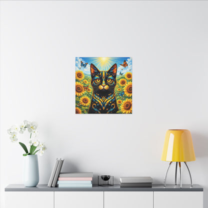 Sunflower Cat Canvas
