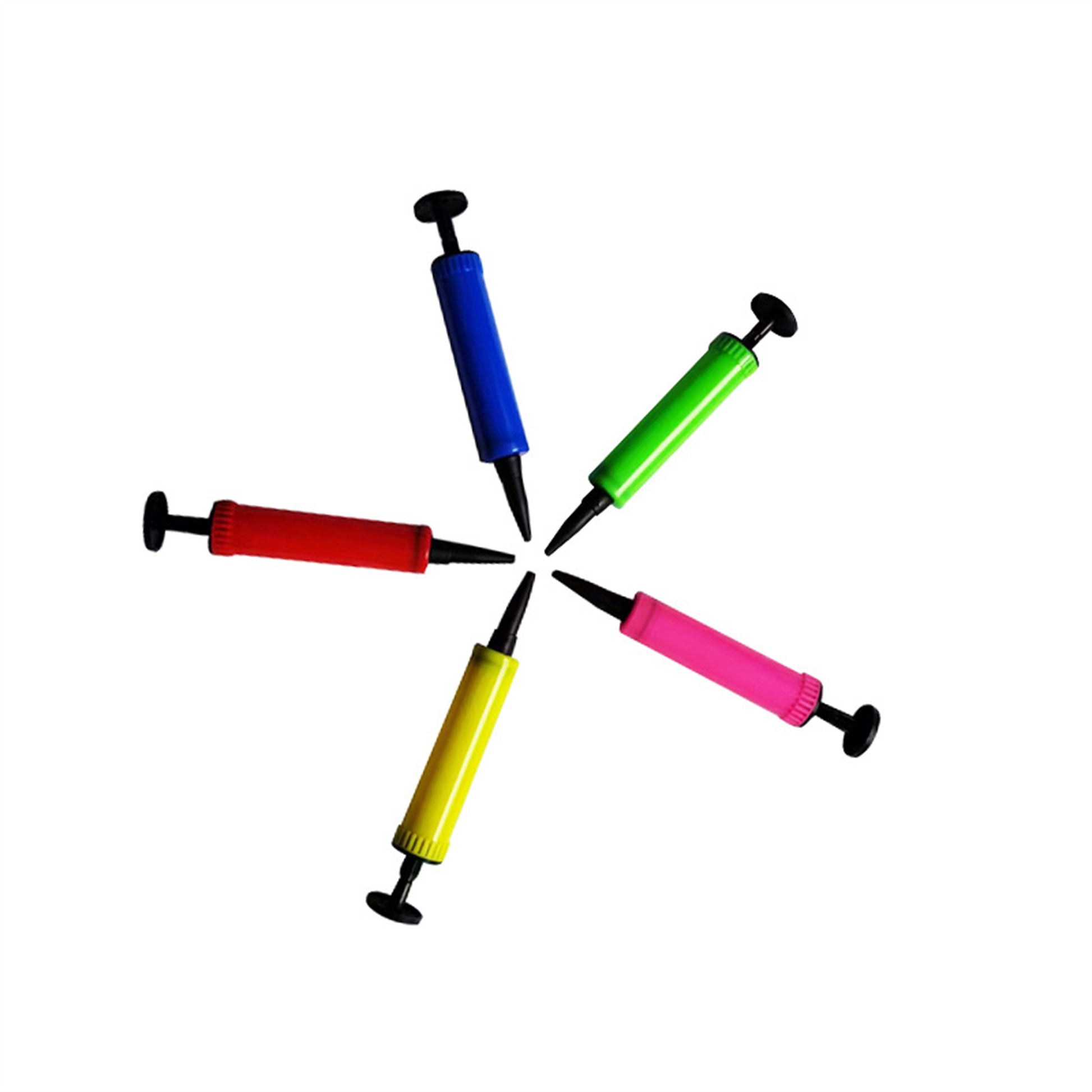 Inflation pump accessories with four colored nozzle tips