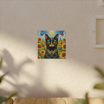 Sunflower Cat Canvas
